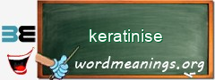 WordMeaning blackboard for keratinise